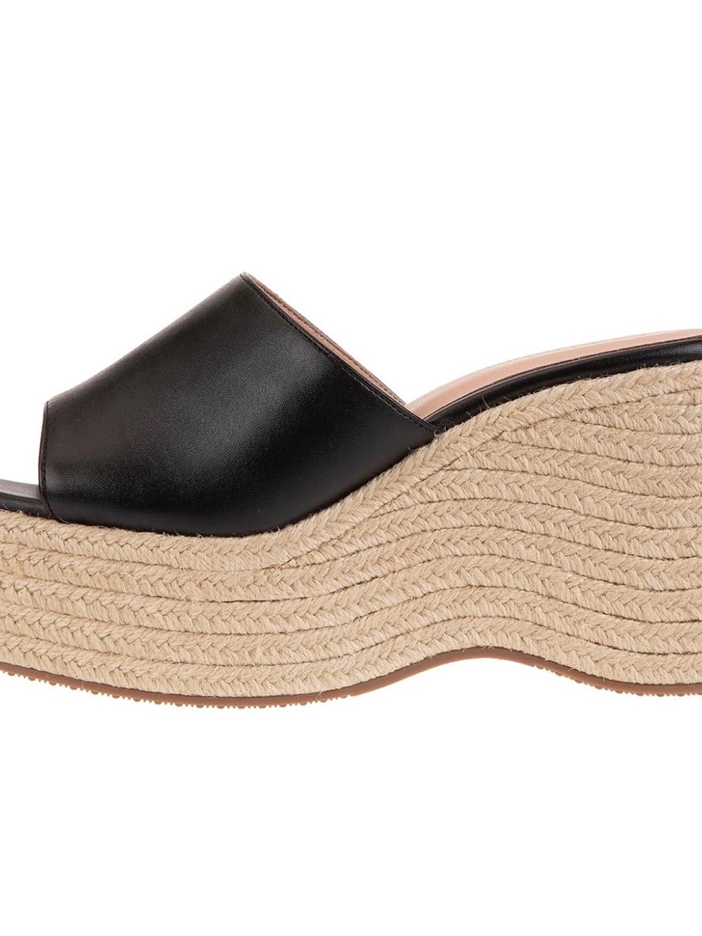 Black Espadrille Platform Slide Sandals - Women - Picture 2 of 2